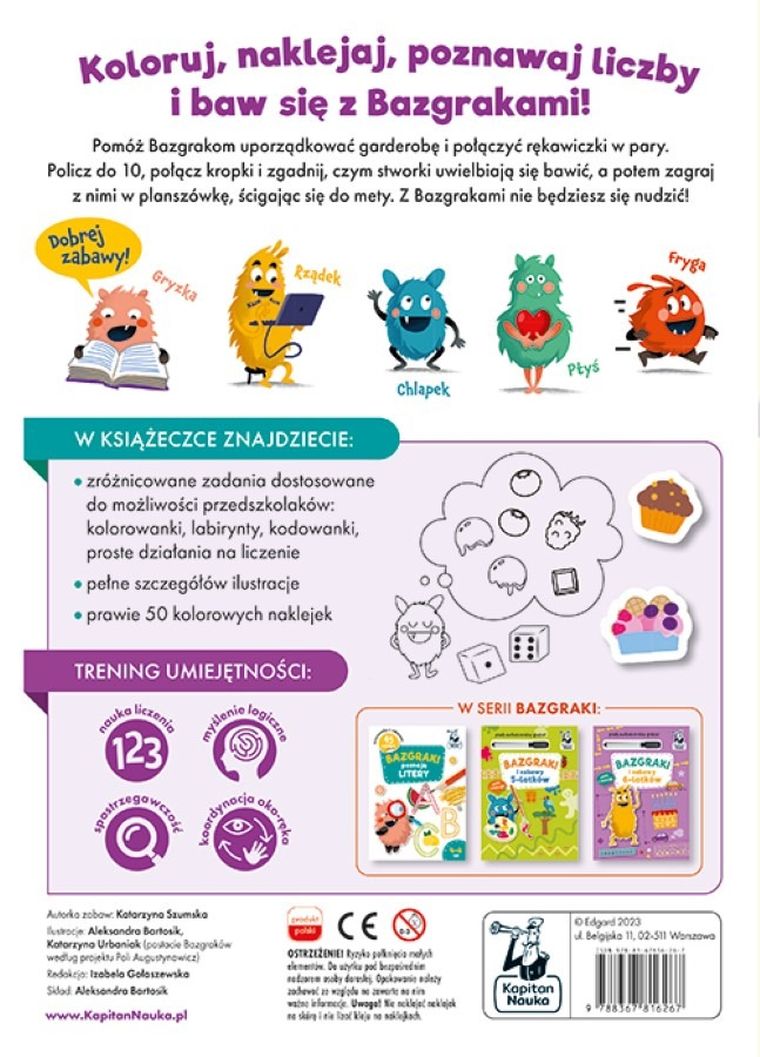 Kapitan Nauka. Bazgraki poznają liczby. 4-6 lat