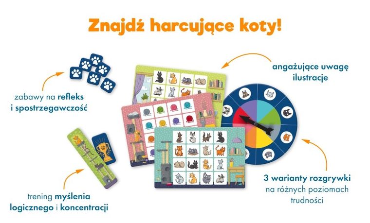 Kapitan Nauka. Bingo, Koty, gra edukacyjna