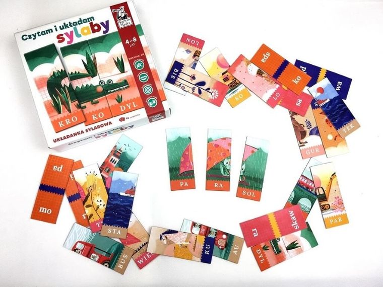 Kapitan Nauka. Czytam i układam sylaby. Układanka sylabowa