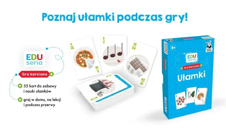 Kapitan Nauka. EDUseria. Ułamki, edukacyjna gra karciana