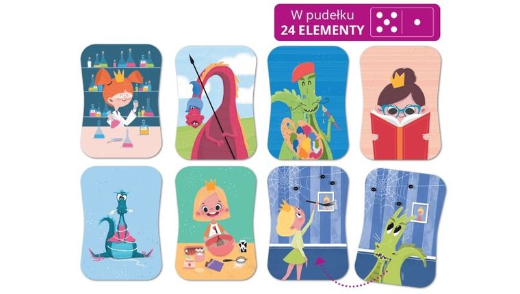 Kapitan Nauka. Królewny i smoki, gra memo