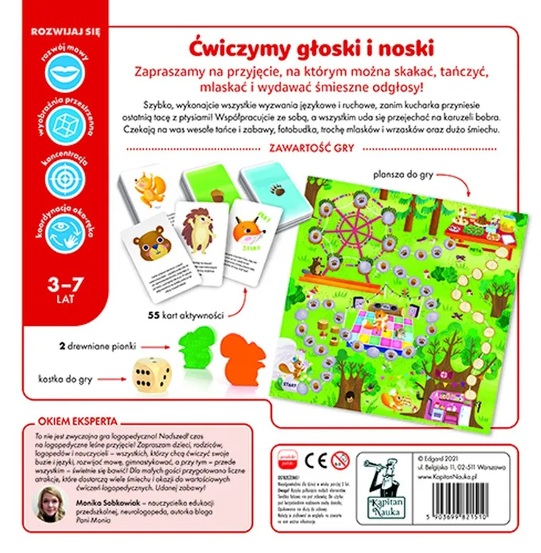 Kapitan Nauka. Leśny bal, gra słowna, logopedyczna