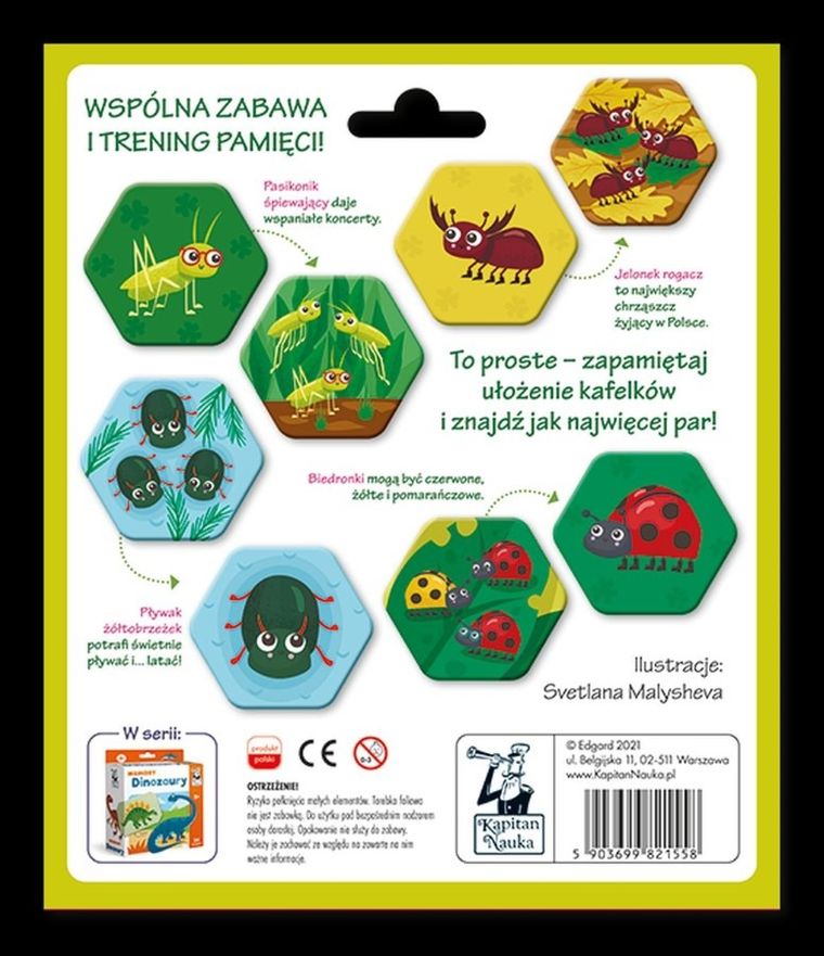 Kapitan Nauka. Memory, Owady i robaczki, gra familijna