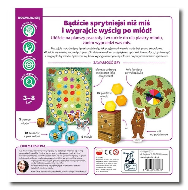 Kapitan Nauka. Miś i pszczoły, gra edukacyjna
