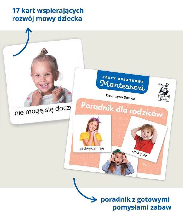 Kapitan Nauka. Montessori. Karty obrazkowe. Emocje. 2-5 lat