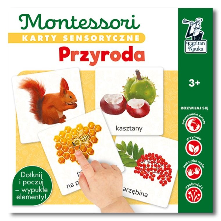 Kapitan Nauka. Montessori. Karty sensoryczne. Przyroda