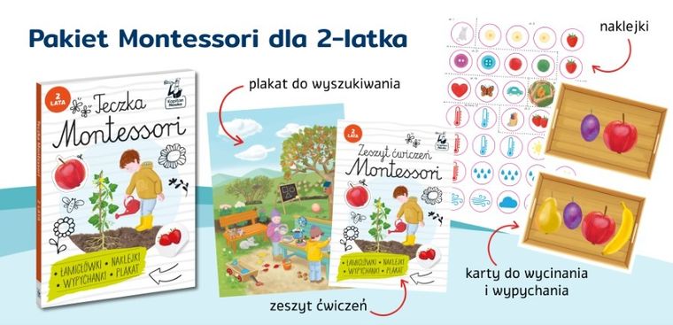 Kapitan Nauka. Montessori. Teczka Montessori. 2 lata
