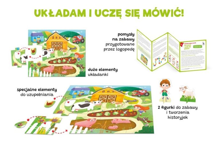 Kapitan Nauka. Na wsi. Pierwsze puzzle + figurki