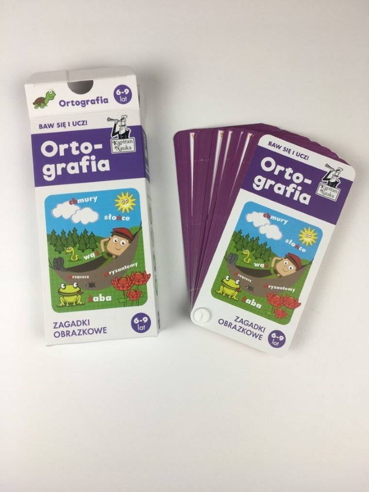 Kapitan Nauka. Ortografia 6-9 lat. Zagadki obrazkowe