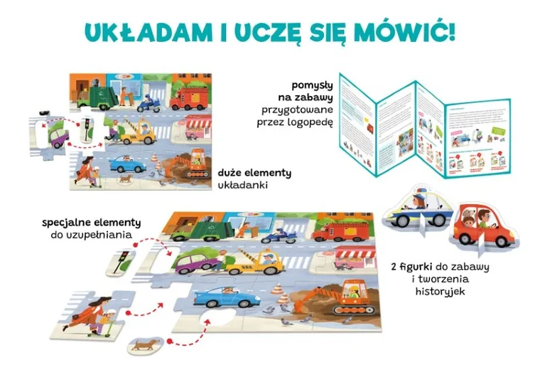 Kapitan Nauka. Pojazdy. Pierwsze puzzle + figurki