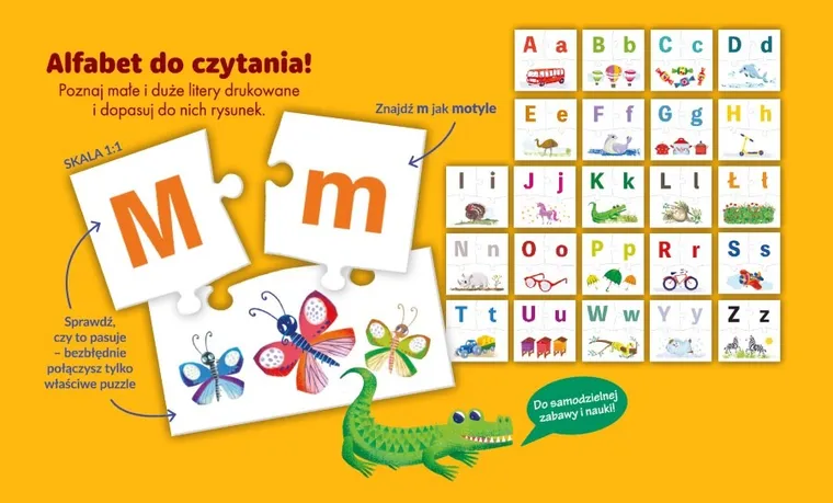 Kapitan Nauka. Poznaję alfabet, puzzle edukacyjne, 69 elementów