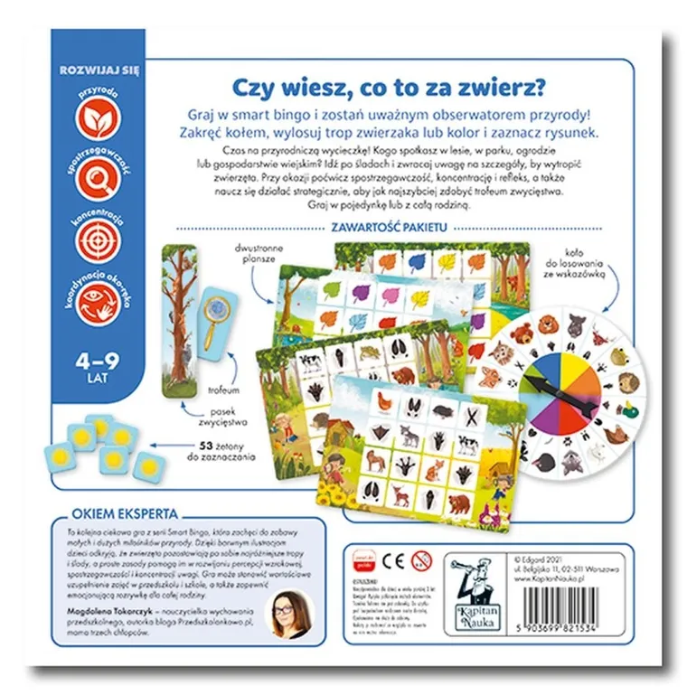 Kapitan Nauka. Smart bingo, Na tropie zwierząt, gra familijna