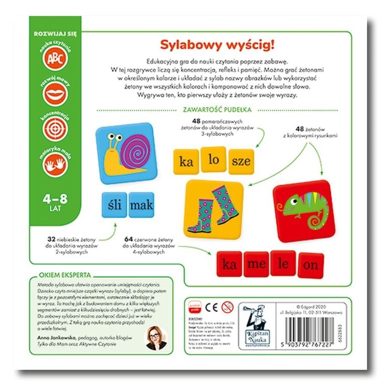 Kapitan Nauka. Sylaba do sylaby, gra edukacyjna