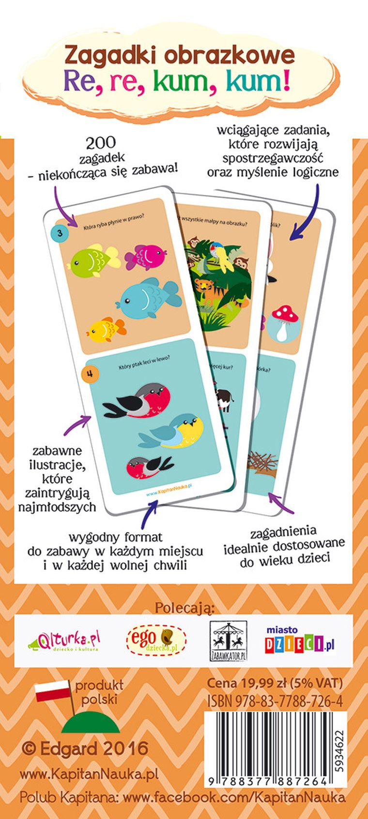 Kapitan Nauka. Zagadki obrazkowe. Re re kum kum. 2-3 lata