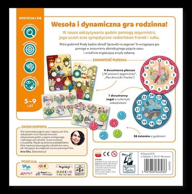 Kapitan Nauka. Zegar, gra edukacyjna
