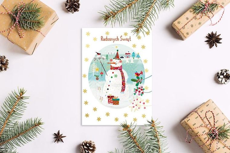 Karnet B6, Boże Narodzenie, bałwan