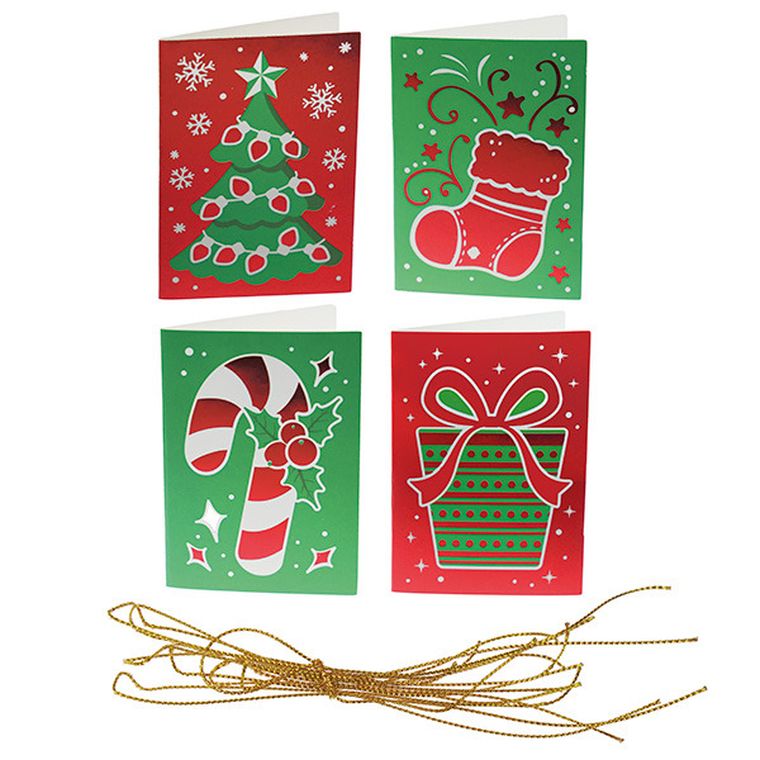 Karnety prezentowe, Boże Narodzenie, 50-70mm, 8 szt.