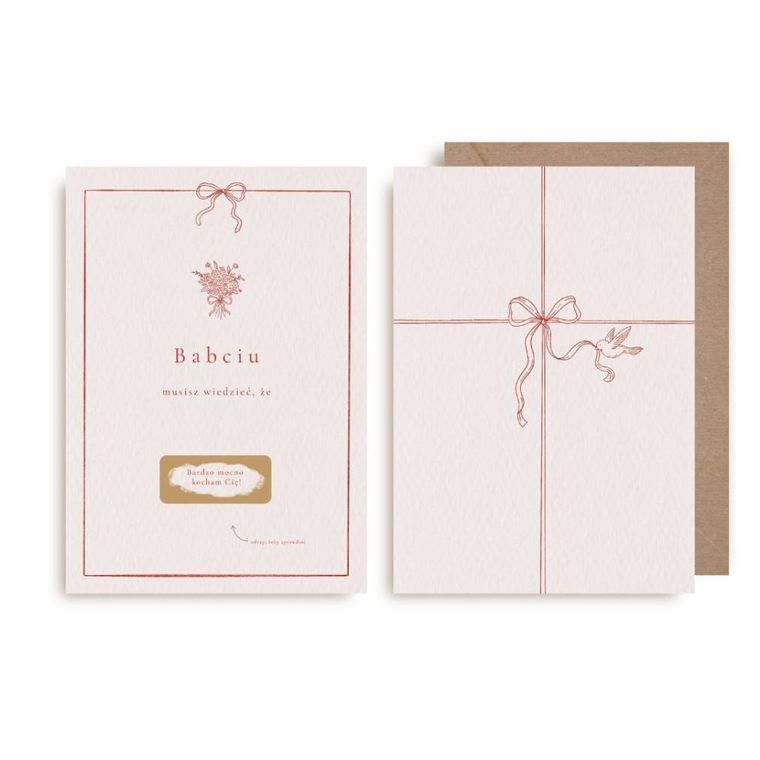 Kartka zdrapka, Babciu, kocham Cię