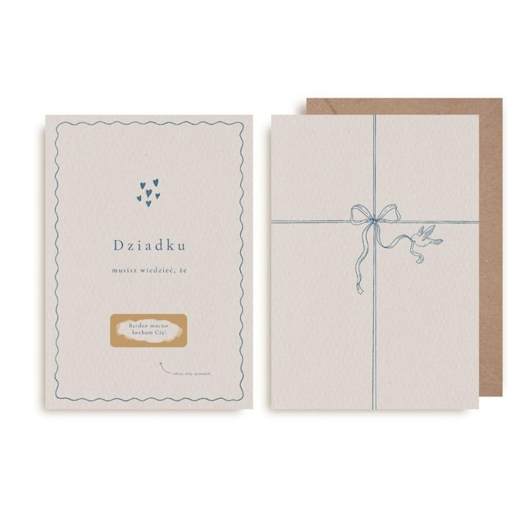 Kartka zdrapka, Dziadku kocham Cię