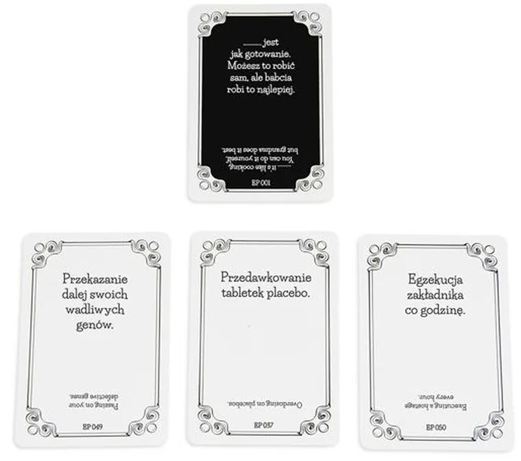 Karty Dżentelmenów: Epizod Piąty, gra imprezowa dla dorosłych