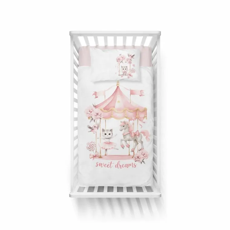 Karuzela, 2-częściowy komplet pościeli dziecięcej, 100-135 cm