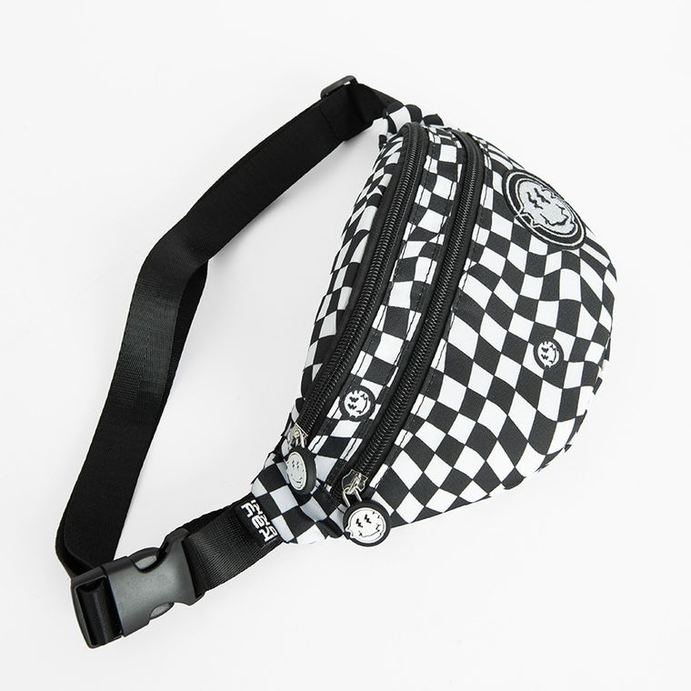 Kayokki, saszetka na biodra, Szachownica, czarno-biała