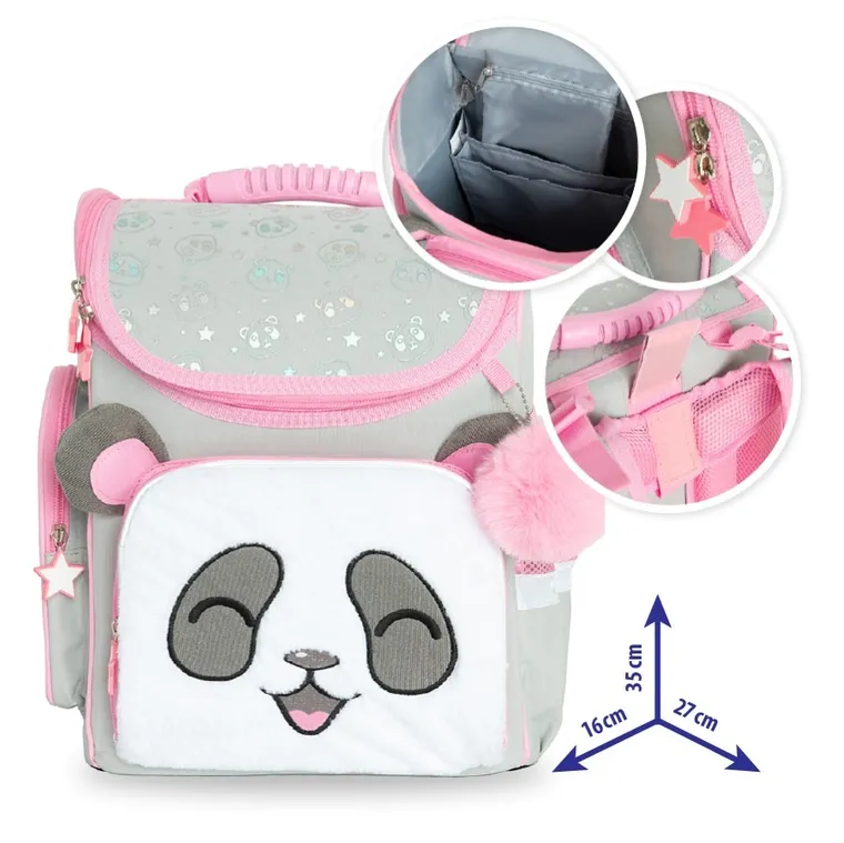 Kayokki, tornister szkolny, Panda szara