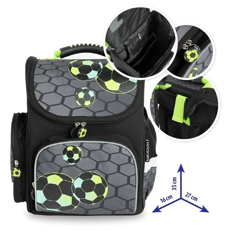 Kayokki, tornister szkolny, Piłka Nożna szara