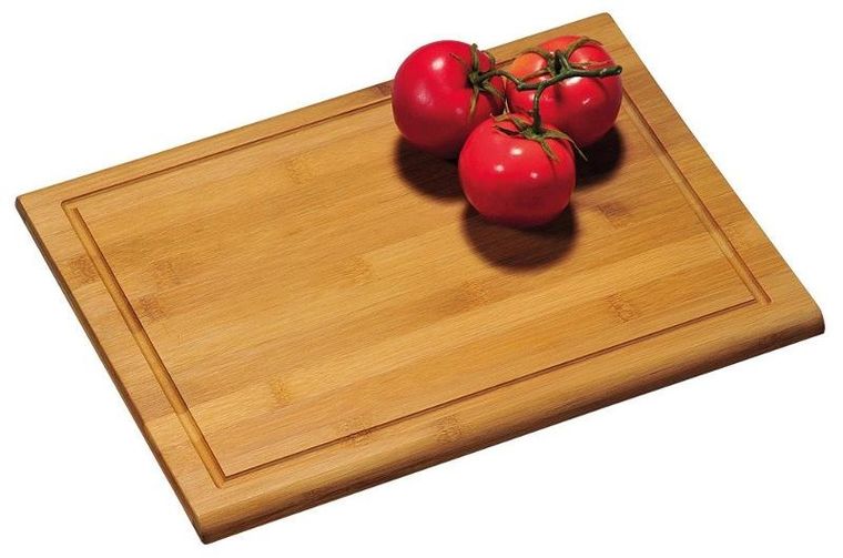 Kesper, deska do krojenia z bambusa, prostokątna z rowkami, 38-28 cm