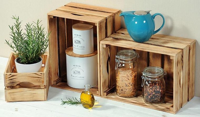 Kesper, drewniana skrzynka do przechowywania, sosna, 30-20 cm