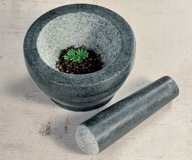 Kesper, moździerz z tłuczkiem z granitu