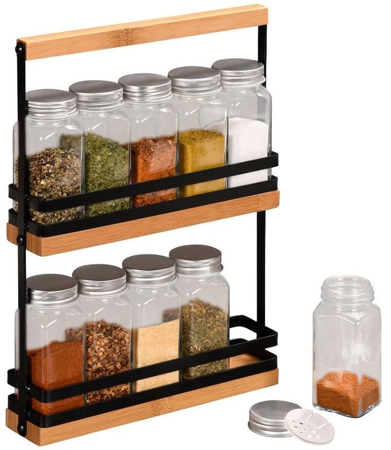 Kesper, organizer na przyprawy, szklane pojemniczki 100 ml