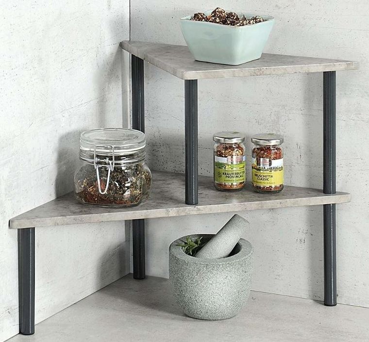 Kesper, półka kuchenna narożna, 2-poziomowy regał