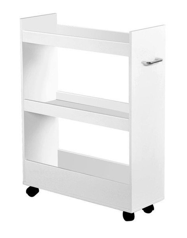 Kesper, regał kuchenny, na kółkach, 3 poziomy, biały