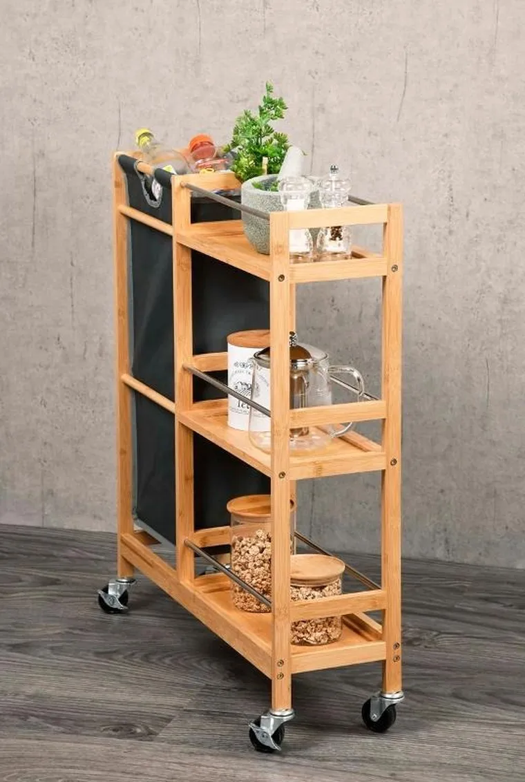 Kesper, regał na kółkach, 3 poziomowy, wyciągana torba