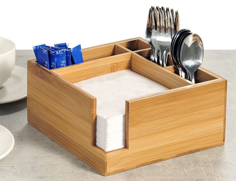 Kesper, serwetnik bambusowy, 18-18 cm