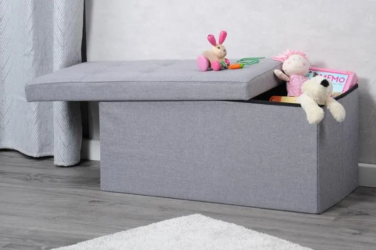 Kesper, składana ława do siedzenia, puf ze schowkiem, 76-38 cm