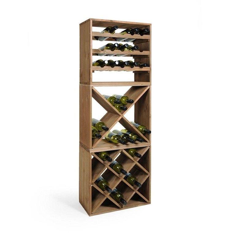 Kesper, stojak na wino wykonany z drewna sosnowego