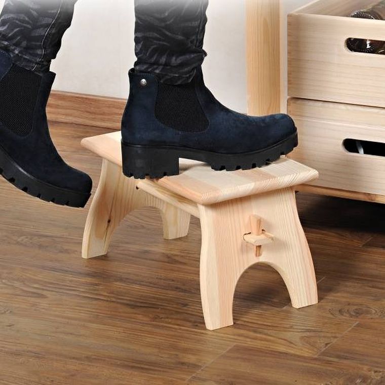 Kesper, taboret drewniany, 42-22-20.5 cm