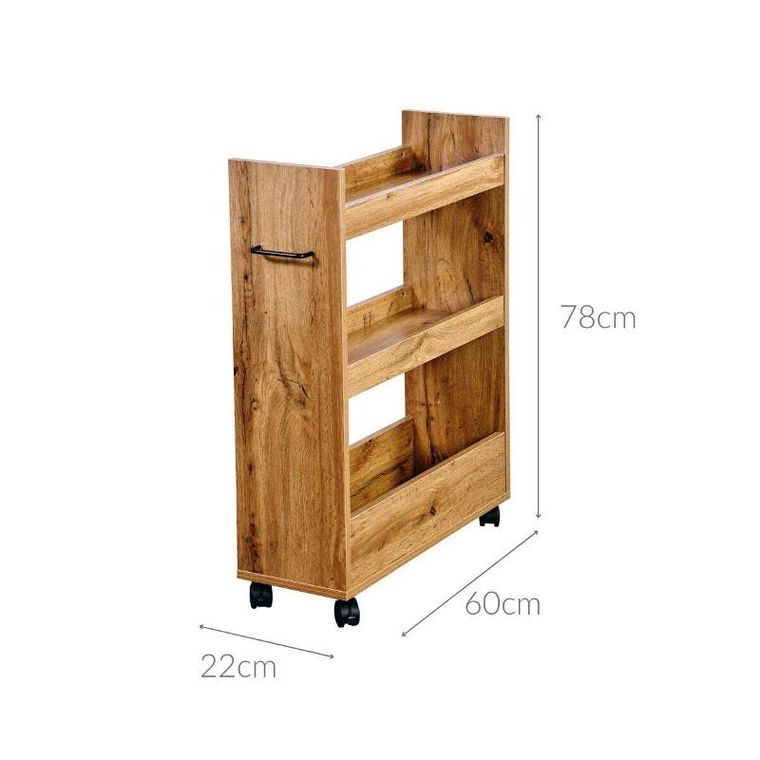 Kesper, wąski regał kuchenny, dąb sonoma, 22 cm