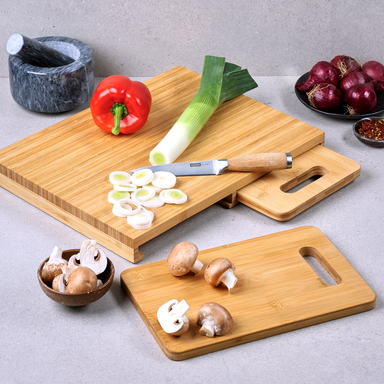 Kesper, zestaw 3 desek do krojenia z bambusa