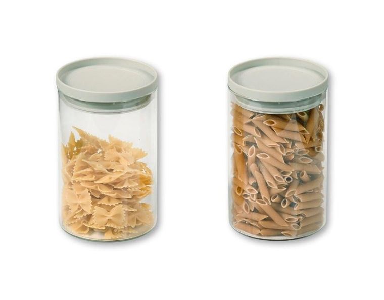 Kesper, zestaw dwóch szklanych pojemników do przechowywania, 10-15 cm