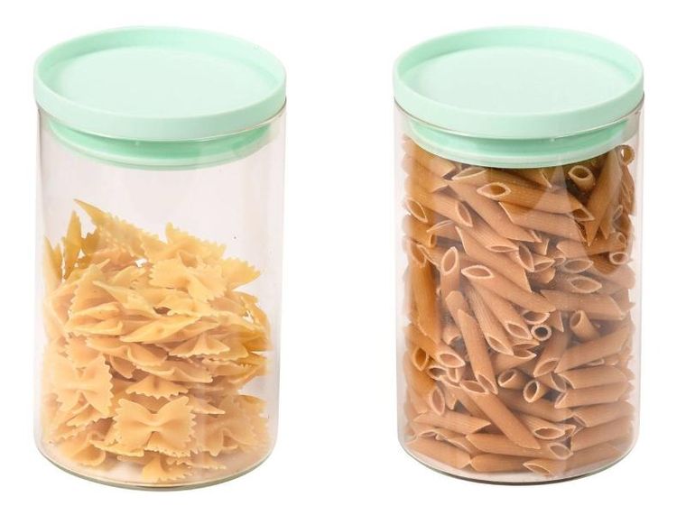 Kesper, zestaw dwóch szklanych pojemników do przechowywania, 10-15 cm