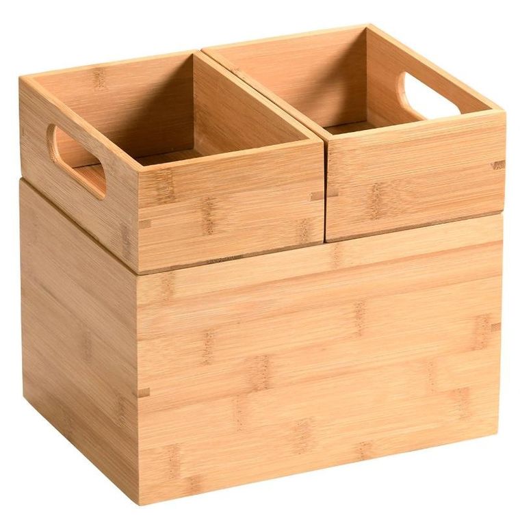 Kesper, zestaw trzech pudełek do przechowywania, bambus, Kesper