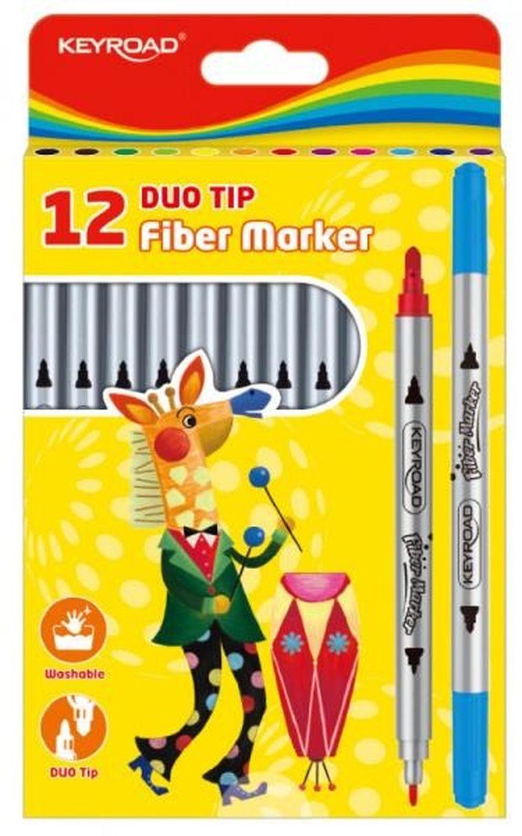 Keyroad, Duo Tip, flamastry, 12 kolorów