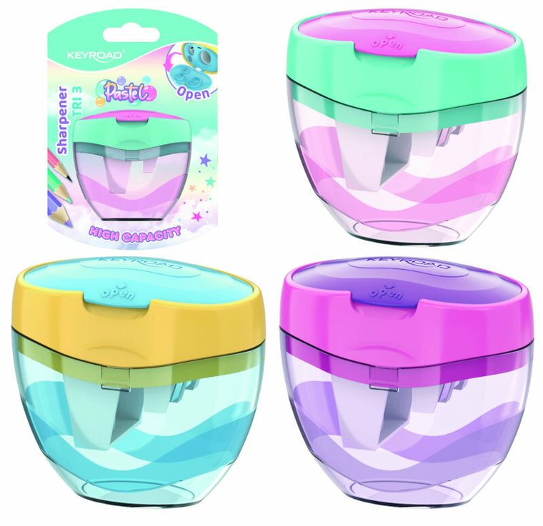 Keyroad, temperówka z pojemnikiem, potrójna