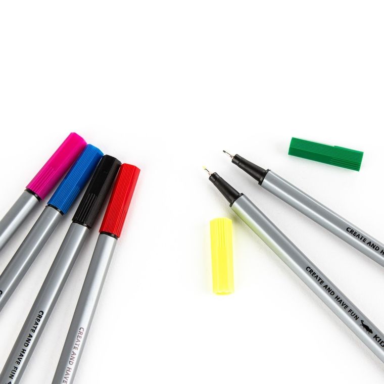 Kidea, cienkopisy, 6 kolorów