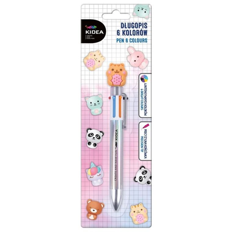 Kidea, długopis z figurką, 6 kolorów