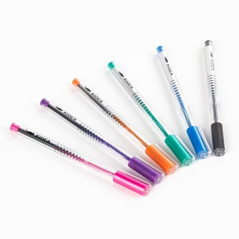 Kidea, długopisy żelowe, metaliczne, 6 kolorów