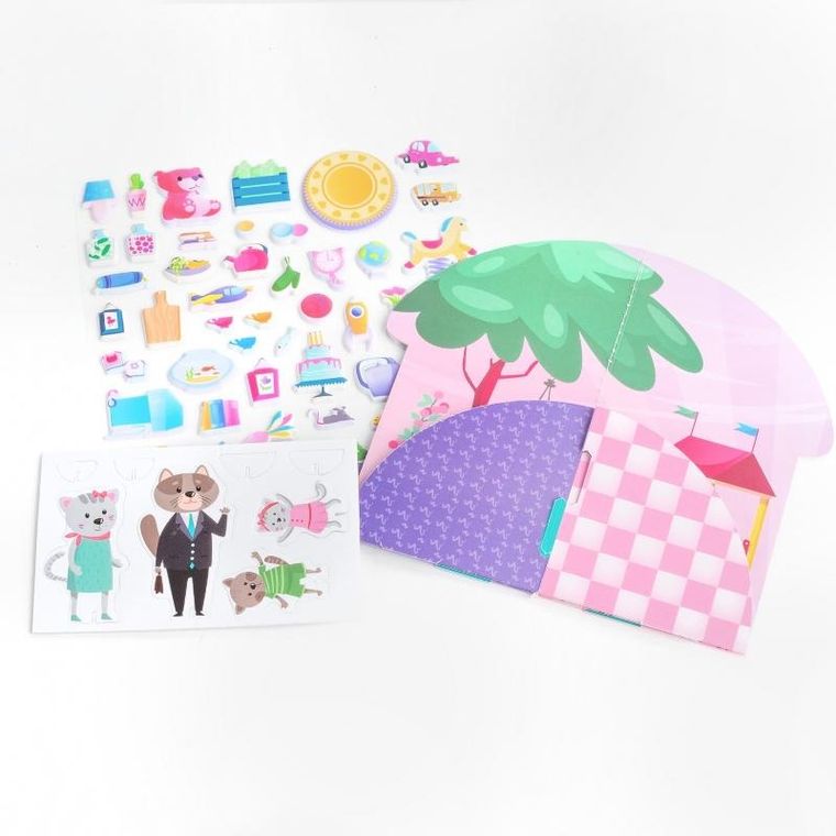 Kidea, domek kotków 3D, zestaw kreatywny